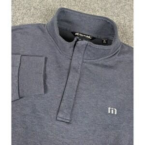 Travis Mathew Cloud 2.0 1/4 Zip Pullover Mens M Navy Blue Soft Casual Golf